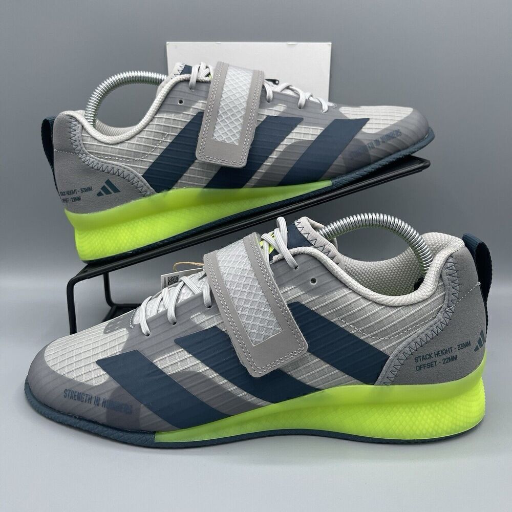 Adidas AdiPower Powerlift Mens 9 Hp6846 Grey Artic Night Weightlifting Shoes
